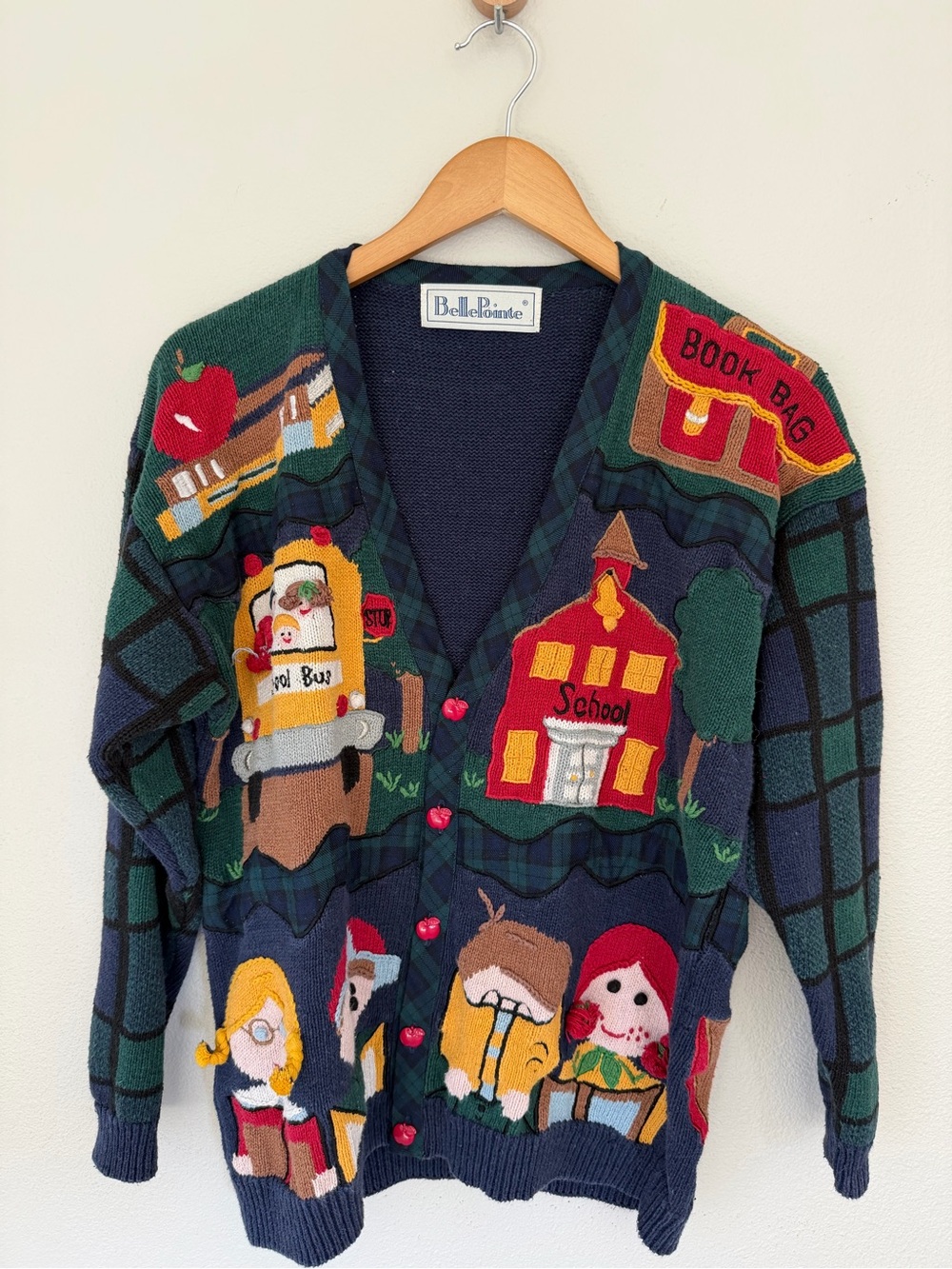 Vintage BellePointe School Themed Cardigan